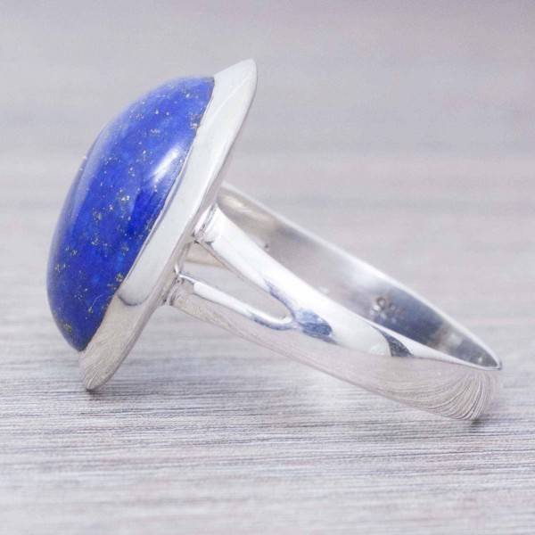 Anillo lapislázuli Plata de Ley 925