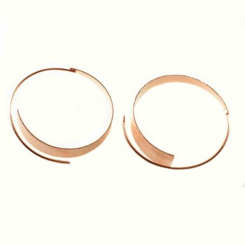 Aros asimétricos chapados en Oro Plata de Ley 925