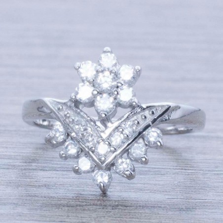 Anillo flor y racimo Plata de Ley 925