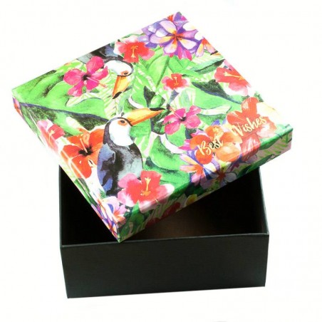 Caja cuadrada Best Wishes Tucán