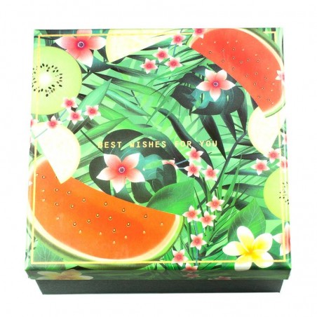 Caja cuadrada Best Wishes Watermelon