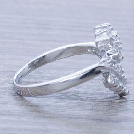 Anillo flor y racimo Plata de Ley 925