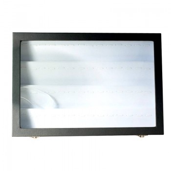 Expositor para colgantes con tapa y cierres