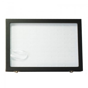 Expositor para anillos con tapa y cierres