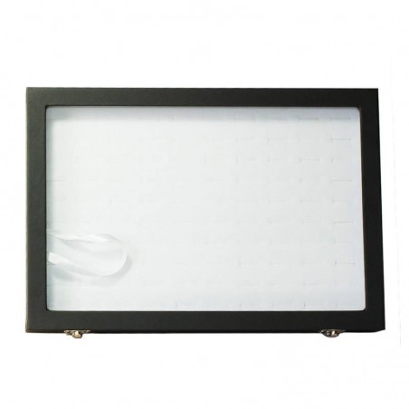 Expositor para anillos con tapa y cierres