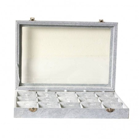 Expositor para conjuntos con tapa y cierres