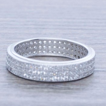 Anillo alianza ancha Plata de Ley 925 2