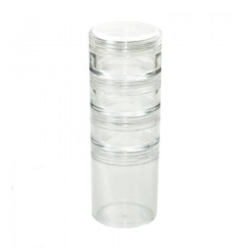 Tarro de metacrilato con compartimentos