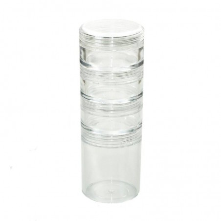 Tarro de metacrilato con compartimentos