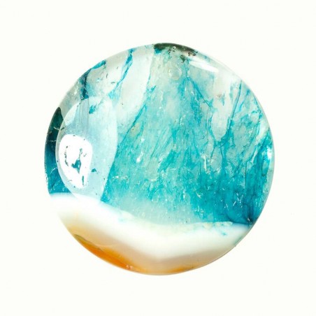 Colgante redondo ágata tintada