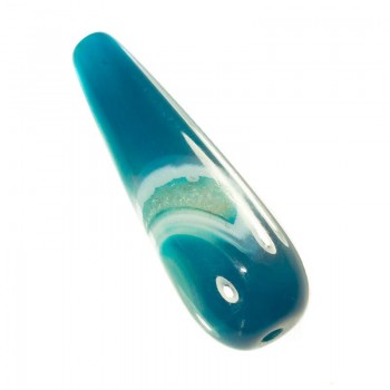 Abalorio perforado gota de ágata