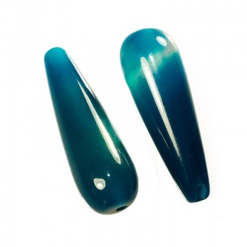 Abalorio perforado gota de ágata 2