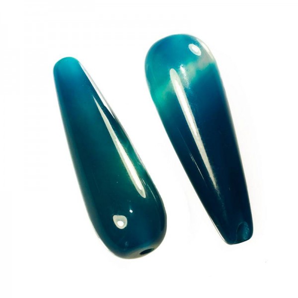 Abalorio perforado gota de ágata