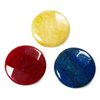 Abalorio redondo piedra facetada