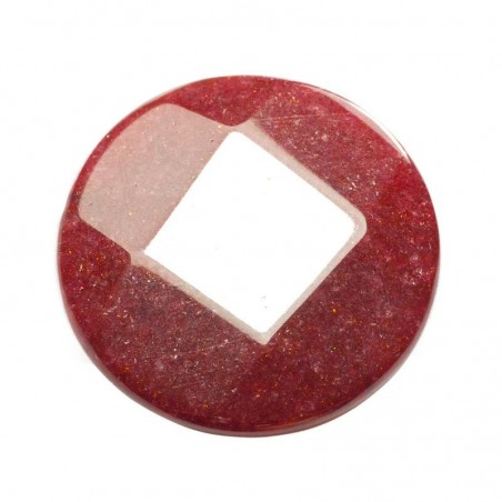 Abalorio redondo piedra facetada