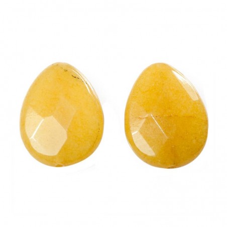 Abalorio gota piedra facetada