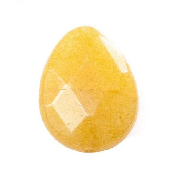 Abalorio gota piedra facetada