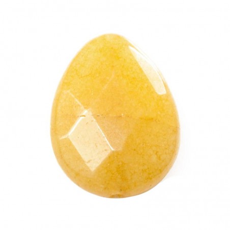 Abalorio gota piedra facetada