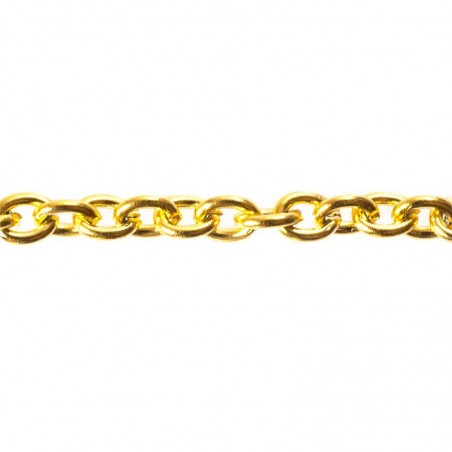 Rollo cadena dorada eslabon forazado