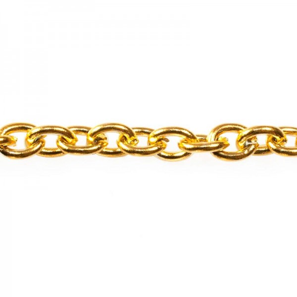 Rollo cadena dorada eslabon forazado