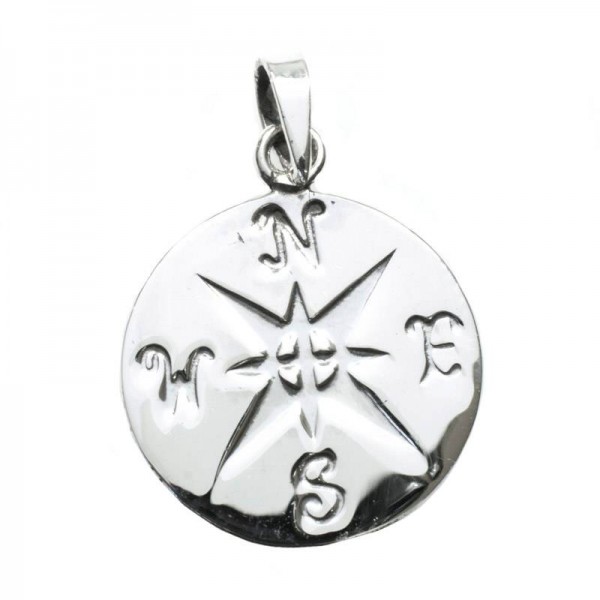 Colgante rosa de los vientos con drop Plata de Ley 925