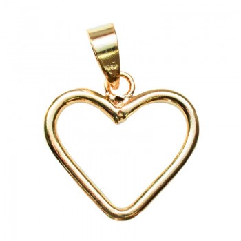 Colgante corazón estilo minimalista Plata de Ley