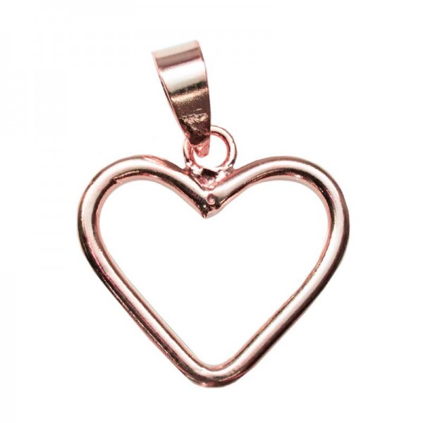 Colgante corazón estilo minimalista Plata de Ley