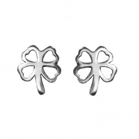 Pendientes trébol de la Suerte Plata de Ley 925