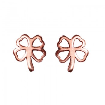 Pendientes trébol de la Suerte Plata de Ley 925 2