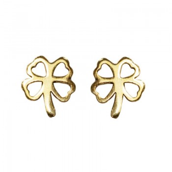 Pendientes trébol de la Suerte Plata de Ley 925