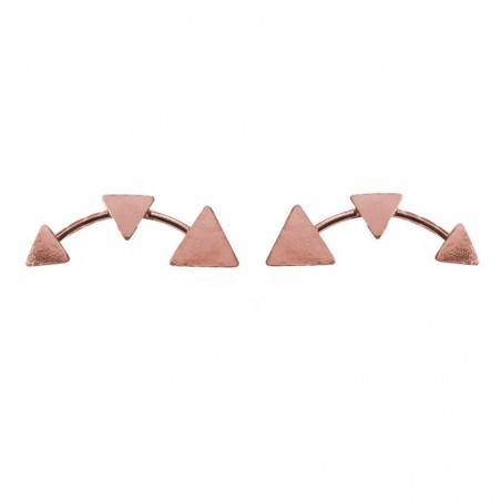 Pendientes triángulos bañados en Oro