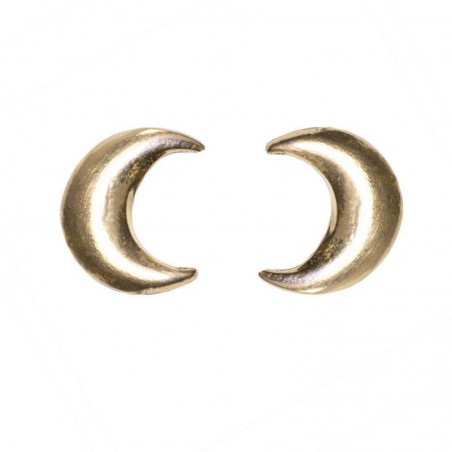 Pendientes luna bañados en Oro