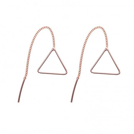 Pendientes con cadena triángulo minimalista