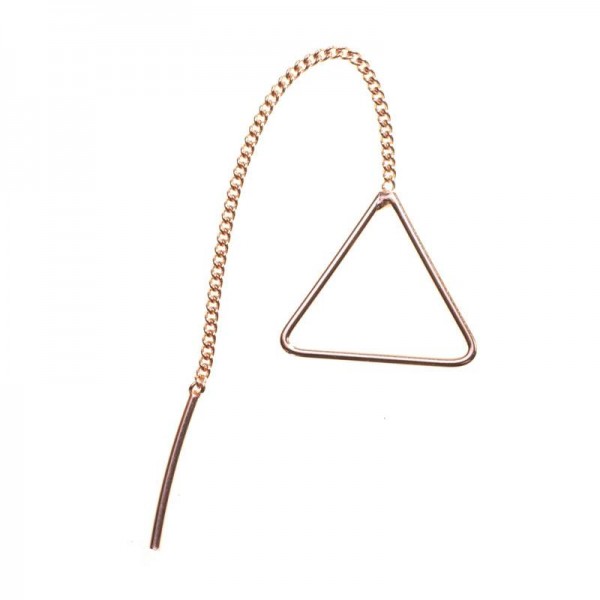 Pendientes con cadena triángulo minimalista