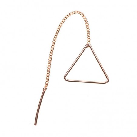 Pendientes con cadena triángulo minimalista