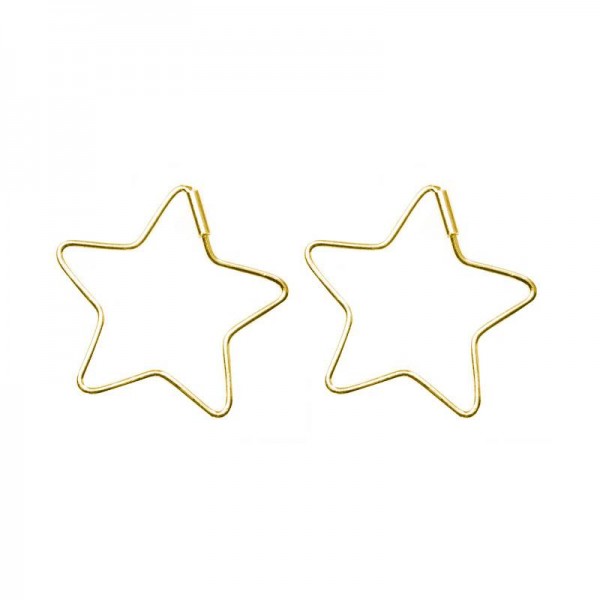Pendientes estrella pasante minimalista