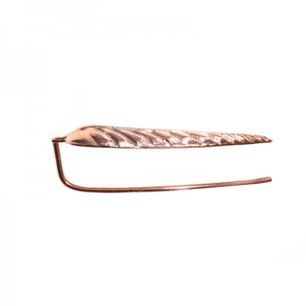 Pendientes climbers hoja bañados en Oro