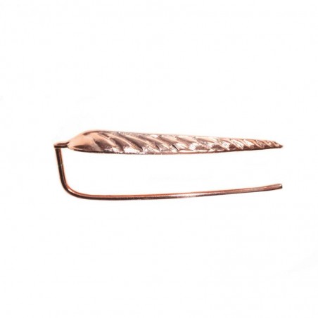 Pendientes climbers hoja bañados en Oro