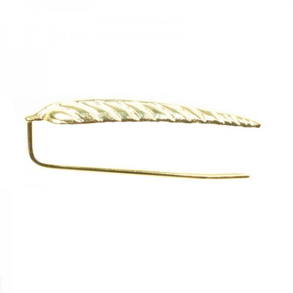 Pendientes climbers hoja bañados en Oro