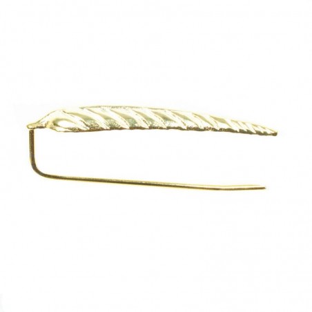 Pendientes climbers hoja bañados en Oro