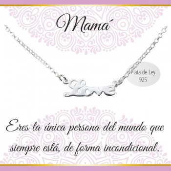 Collar con mensaje Love Mamá