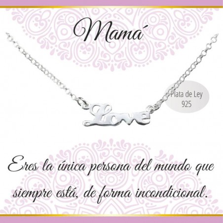 Collar con mensaje Love Mamá