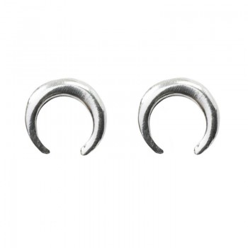 Pendientes luna invertida bañada en Oro