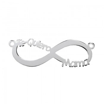 Entrepieza Infinito Te Quiero Mamá Plata de Ley 925