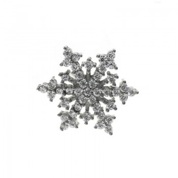 Pendientes copo de nieve Glam Plata de Ley 925 2