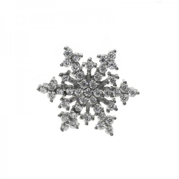Pendientes copo de nieve Glam Plata de Ley 925