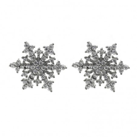 Pendientes copo de nieve Glam Plata de Ley 925