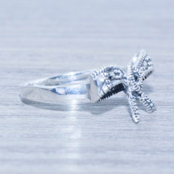 Anillo lazo con marquesita Plata de Ley 925 2