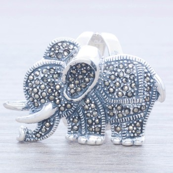 Anillo mamá con marquesita Plata de Ley 925