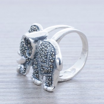 Anillo mamá con marquesita Plata de Ley 925 2